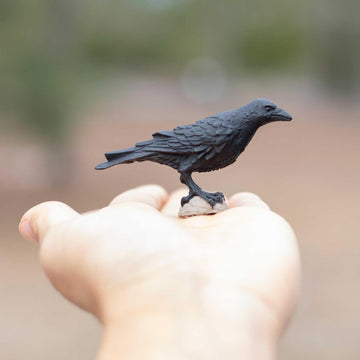 Safari Ltd. Raven Figurine - Realistic 3" Bird Figure - Educational Toy for Boys, Girls, and Kids Ages 3+