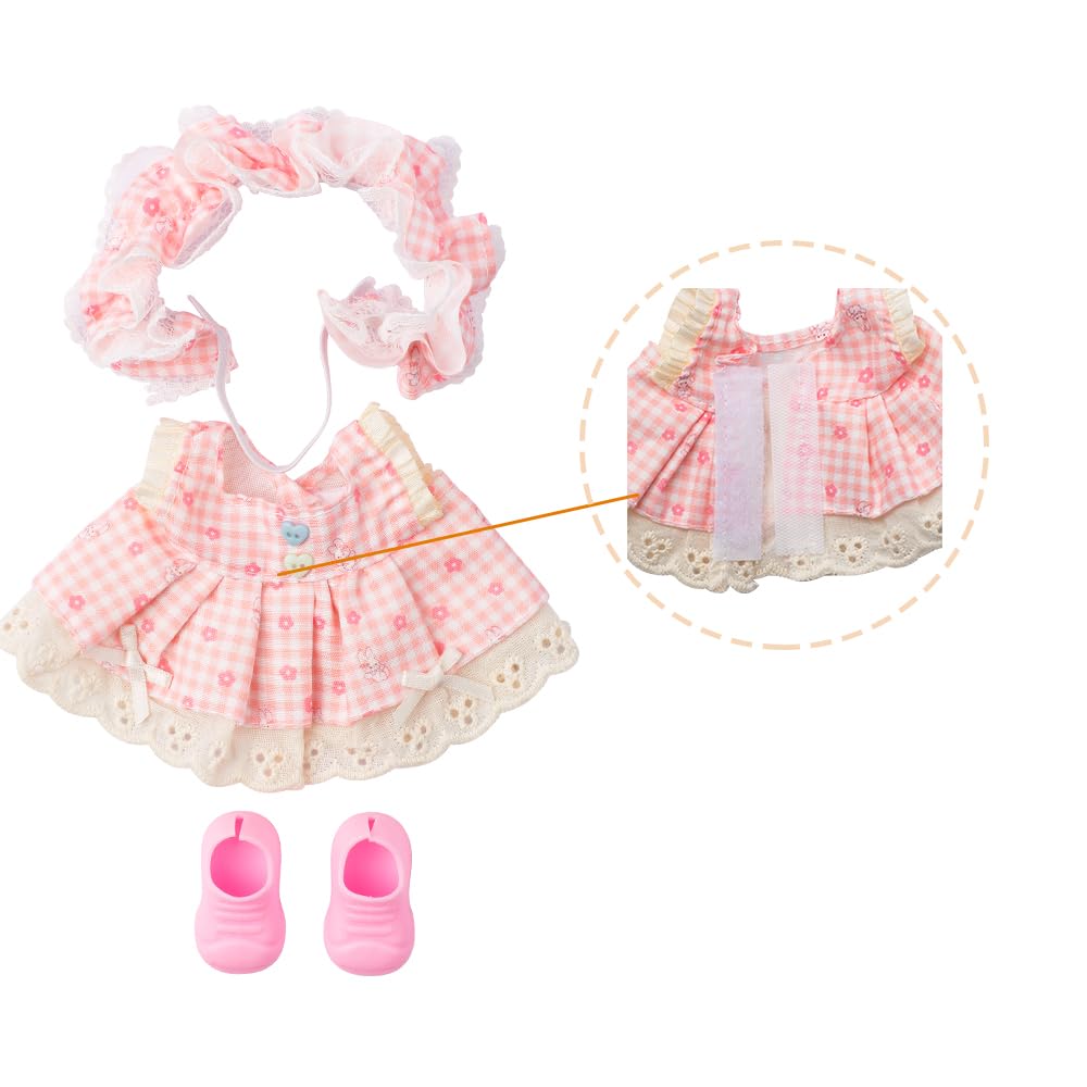 Keysse 3 Doll Clothes & Shoes Compatible with Labubu, No Doll