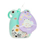 squishmallows 3.5"" Easter Clip-On Fritz The Frog, Pink