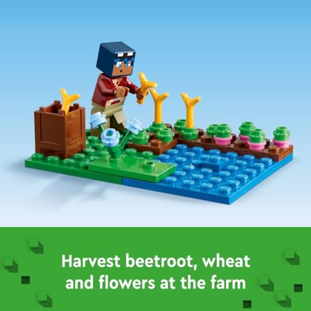 LEGO Minecraft The Frog House Building Toy for Kids, Minecraft Toy Featuring Animals, a Toy Boat and Mob Figures, Gaming Gift for Girls and Boys Ages