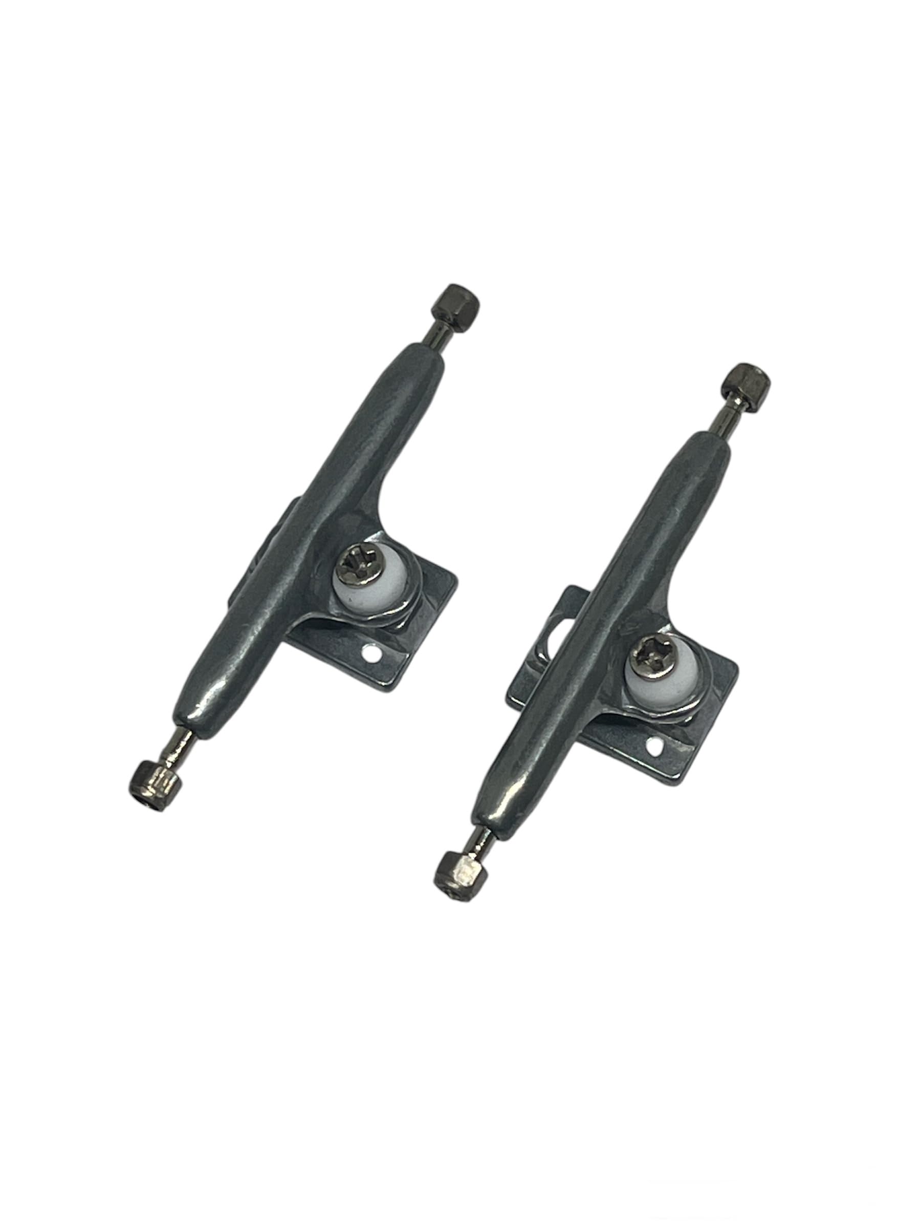 LEEFAI Pro Fingerboard Trucks 29/32/34/36mm G4 -Raw Metal Color-Inverted Kingpin with Hardware (29mm)
