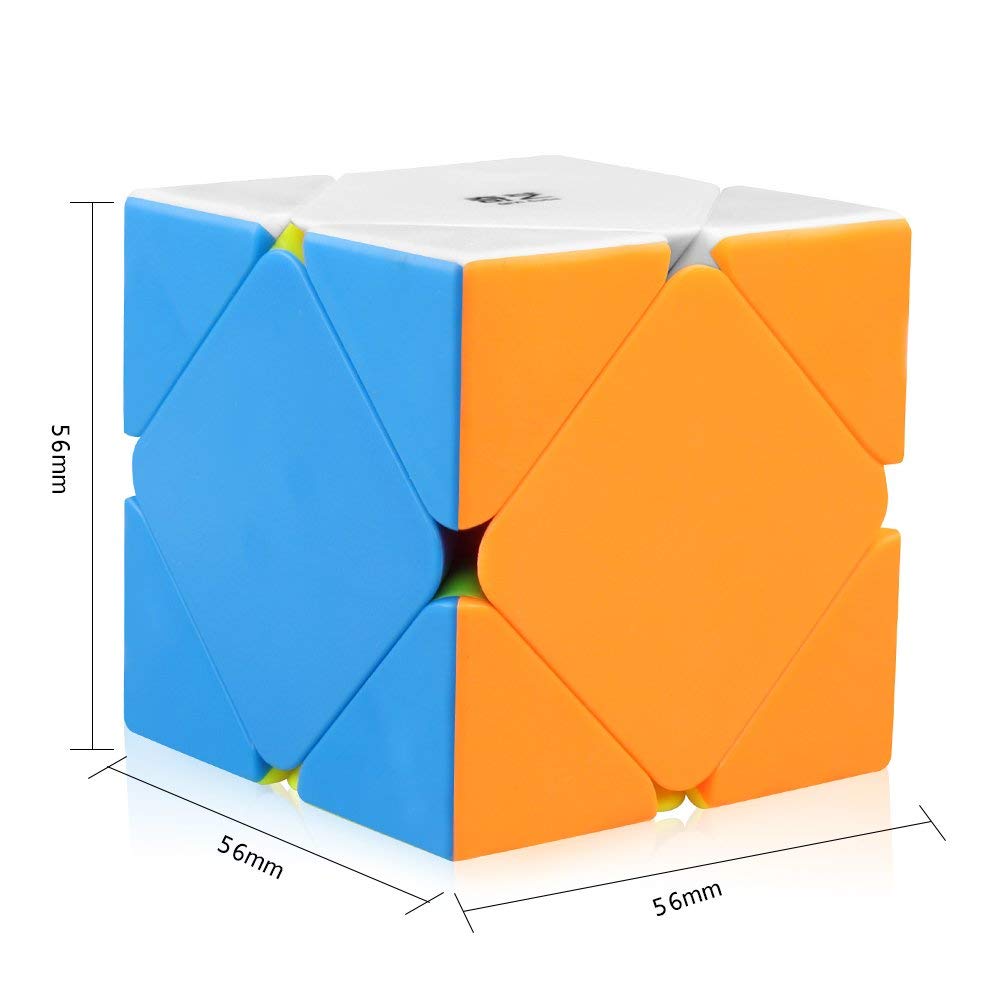 D-FantiX QYTOYS Qicheng Skewb Cube Skewb Speed Cube Stickerless Skewb Magic Cube Puzzle Toys for Kids Adult(QiCheng Version)