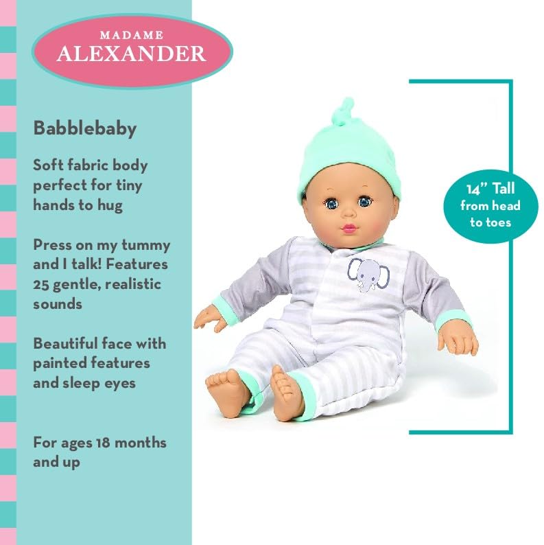 Madame Alexander 14" Babble Baby Doll, Pink Starfish