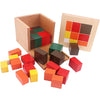 Gudong Baby Toys Montessori Colorful Trinomial Cubes Box Three Wooden Cubes Eighteen Square Based Prisms Student Teaching Aid