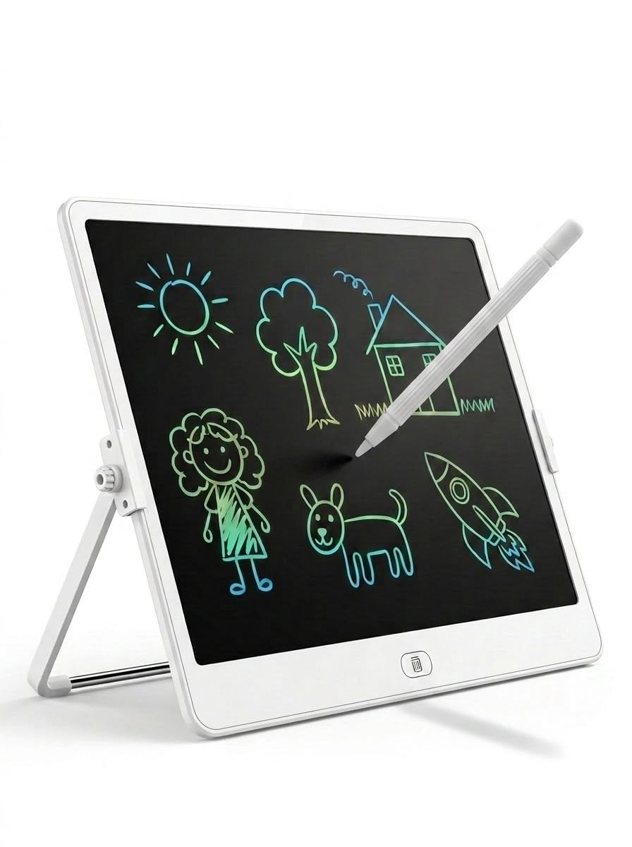 LeonMake 16‘’ LCD Writing Tablet with Stand, Boys & Girls Writing Doodle Board, Electronic Drawing Pad for Ages 3+, Erasable Drawing Pad, Kids Toys