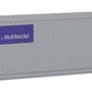 Walthers SceneMaster 53' Singamas Corrugated-Side Container-Ready to Run-FedEx MultiModal (Gray, Purple) 949-8504 HO Scale Model Railroad - Freight