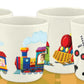 BAMBOO KING Set of 4 Train and Train Tracks Theme Party Bamboo Cups for Kids | Shatter Resistant | BPA Free | Open Cups | 8 Oz