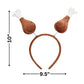 Turkey Drumstick Brown Plush Headbopper - 9.5" x 10" (Pack Of 1) - Party Wearable Accessory