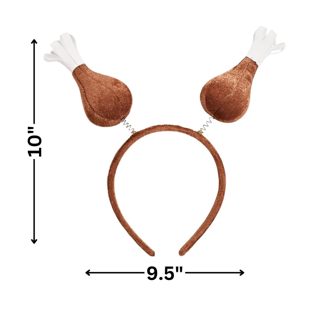 Turkey Drumstick Brown Plush Headbopper - 9.5" x 10" (Pack Of 1) - Party Wearable Accessory