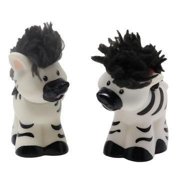 Fisher-Price Replacement Parts for Collectible Little People Noah's Ark or Zoo Playset K0475 - Replacement Zebra Figures with Touch and Feel Manes -