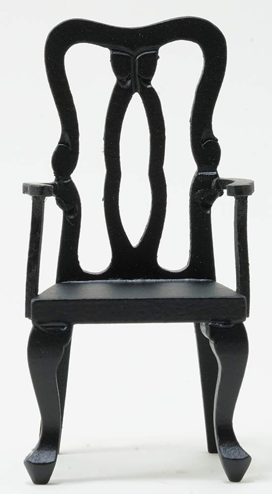 Classics by Handley Dollhouse Miniature Arm Chair, Black