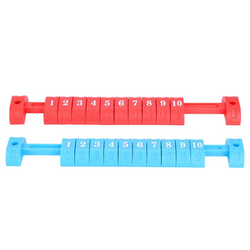 2pcs Table Football Counter 10 Numbers Scoring Score Counter Indicator for Standard Foosball Tables(Red&Blue)