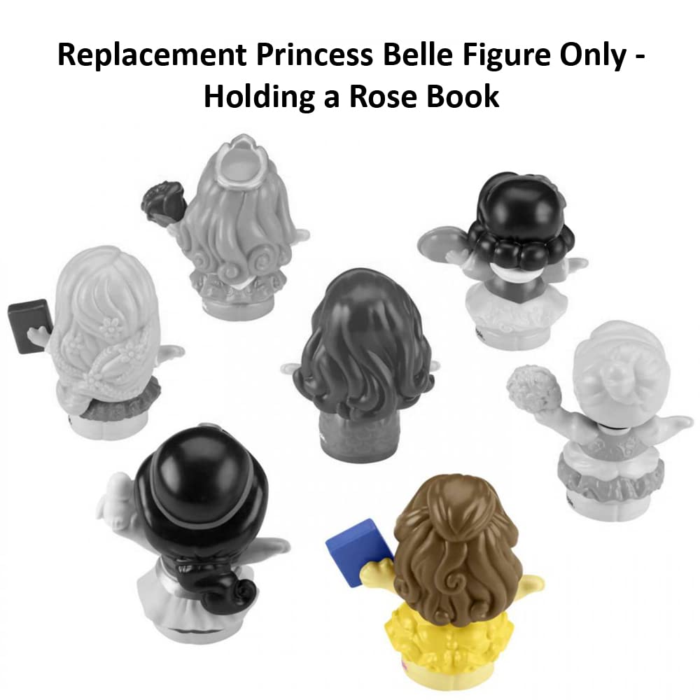Replacement Part for Fisher-Price Little People Princess Figure Pack - GKG98 ~ Replacement Princess Belle Figure ~ Holding a Rose Book ~ Works