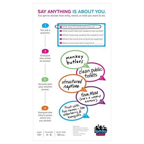 Say Anything: 10th Anniversary-A Board Game by North Star Games 4-8 Players-Board Games for Family 30 Mins of Gameplay-Games for Family Game