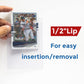 200ct Semi Rigid Card Holders - Card Sleeves for Trading Card with 1/2" Lip Sleeves Fit Standard Grading Cards Baseball Cards for Graded Card