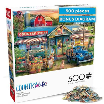 Buffalo Games - Country Living: Farm Life - 500 Piece Puzzle for Adults