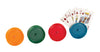 4 Pack Round Pearly Card Holders - Colorful Table Card Stand Set (Blue, Green, Red, Yellow), Decorative Desk & Place Card Holders for Office, Events