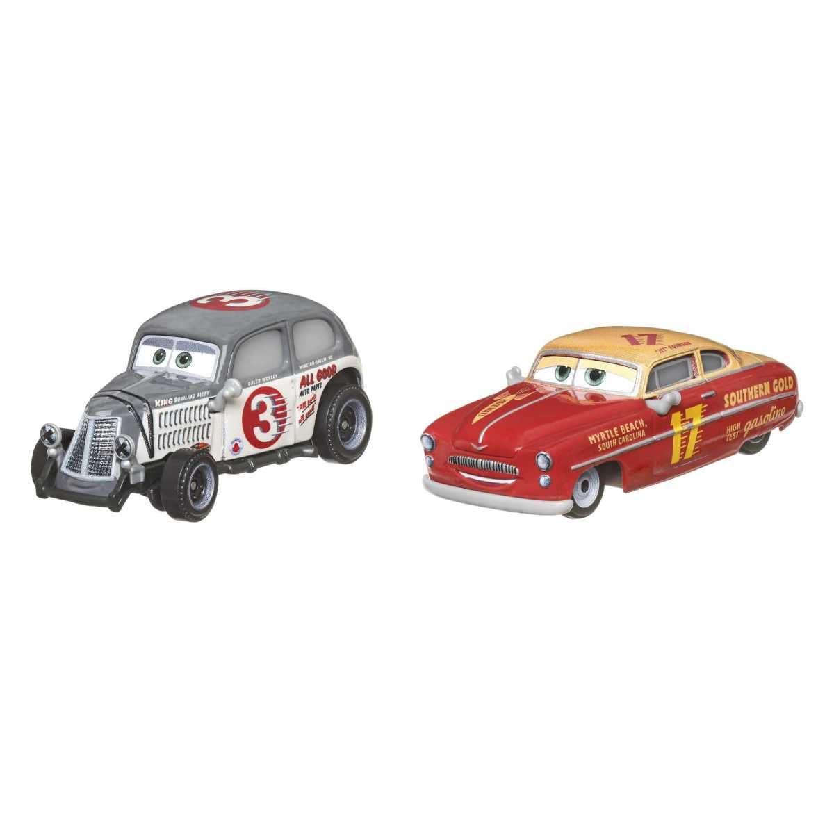 Pixars Cars Caleb Worley and Jet Robinson, Metal Series Double Pack