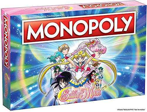 Monopoly Sailor Moon Board Game | Based on The Popular Anime TV Show | Custom Tokens, Money and Game Board | Officially Licensed Merchandise