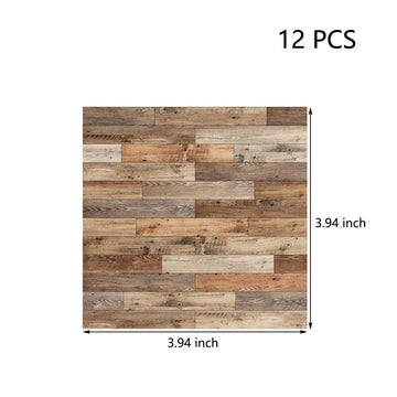 SAMCAMI Miniature Dollhouse Accessories, Self-Adhesive Dollhouse Wallpaper and Flooring, Mini Dollhouse Accessories 1 12 Scale, 12pcs (No.4)