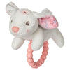 Mary Meyer Soft Baby Rattle with Soothing Teether Ring, 6-Inches, Bella Bunny