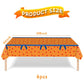 BEHKNQTW 6 Pcs Anime Theme Tablecloth 108 x 54 Inches Orange and Red Stars Party Tablecloth Disposable Table Covers for Cosplay Birthdays, Vedio Game