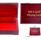 Luxury 24K Gold Foil Poker Playing Cards： Poker Gifts with Wooden Box Waterproof Metal Playing Deck of Cards for Men Party -Camping - Birthday
