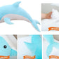 GracesDawn 3 Pieces, Dolphin Filled Animal Plush Pillow, Super Soft Doll, Ocean Animal Plush Toy for Boys and Girls as a Sleeping mat Gift, (Blue