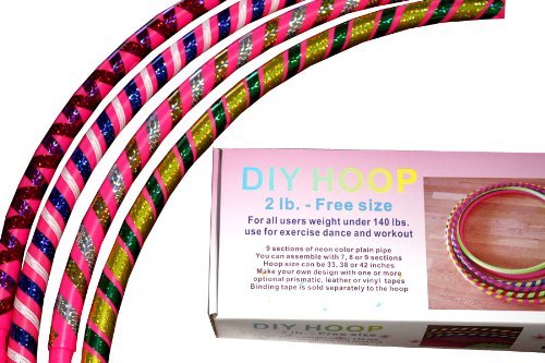 Sports Hoop DIY Hoop 2B, 1.8 lb Large, Pink, 2 Tapes Included, Fat Loss