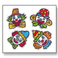 Jillson Roberts Bulk Roll Prismatic Stickers, Clown Faces - 100 Repeats