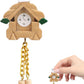 1Pc Miniature Wooden Clock, 1/12 Scale Accessories, 1/12 Scale Cuckoo Clock Dollhouse Miniatures Realistic Bird Wall Clock Dollhouse Furniture