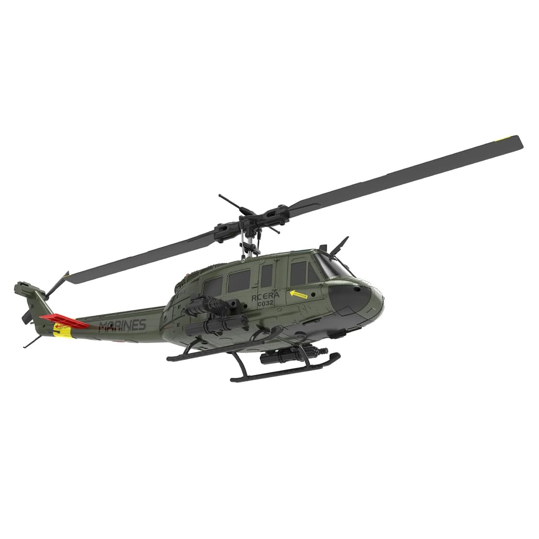 XURUYI C032 UH-1 Huey Flybarless RC Era Helicopters for Adults Beginners, 1/48 Scale 6CH 2.4G 6-Axis Gyroscope Stabilization, with Altitude Hold & 3D