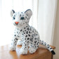 TUKVESZE White Cheetah Stuffed Animals 8 inch, Cute & Lifelike Cheetah Stuffed Animals Leopard Plush Toy, Gifts for Boys Girls (8 INCH)
