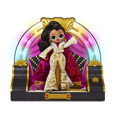LOL Surprise! OMG Remix 2020 Collector Edition Jukebox B.B. with Token-Triggered Music, Colorful Lights, White and Gold Classic Rock Outfit, Flashy