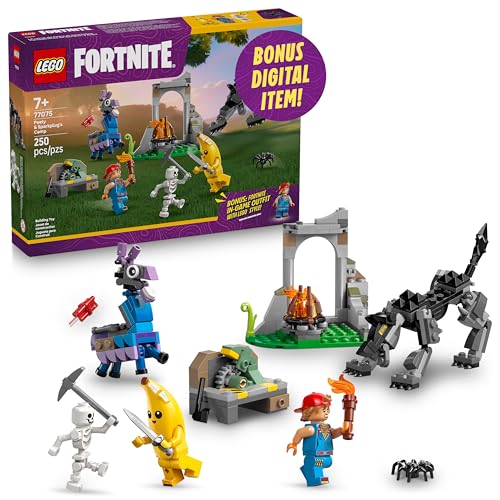 LEGO Fortnite Peely & Sparkplug’s Camp Kids Toy - Pretend Play and Video Game Building Set for Girls & Boys, Ages 7+ - Fortnite Toy Figures Peely
