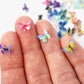 Micro Resin Butterflies, Dollhouse Miniature Tiny Butterflies, Terrarium Fairy Garden Dollhouse, Mini Micro Landscaping Decoration (30 PCS)