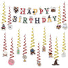 ConQuest Journals Harry Potter Birthday Party Garland & Hanging Decorations Set, Wizarding World HAPPY BIRTHDAY Banner (72"), 14 Hanging Decor Pieces