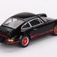 911 Carrera RS 2.7 Black with Red Stripes Limited Edition to 4800 pieces Worldwide 1/64 Diecast Model Car by True Scale Miniatures MGT00688