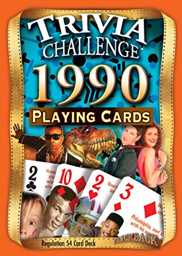 Flickback 1990 Trivia Playing Cards for Birthday or Anniversary