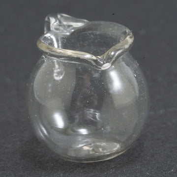 Dollhouse Miniature Clear Glass Pitcher with Handle