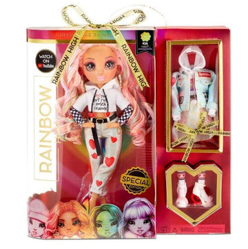 Rainbow High Kia Hart Fashion Doll Love Hearts Red Premium Collector Doll w/ 2 Mix & Match Outfits