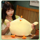 Maomoto Funny Fat Chicken Plush Pillow, Super Soft Mother Hen Doll, Cute Chicken Neck Pillow, Yellow Plush Stuffed Animal for Boys & Girls Festival