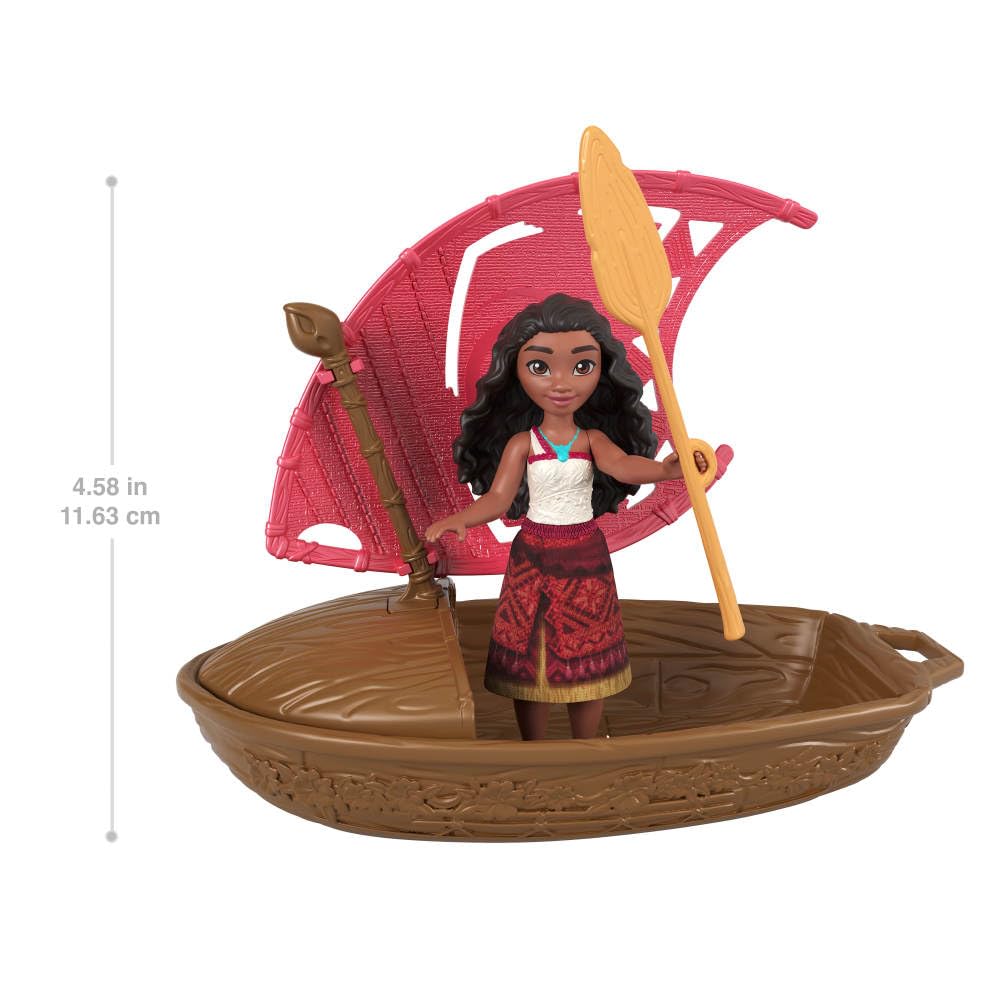 Mattel Disney Moana 2 Wayfinder Wonders Toy Set with Surprise Small Doll, Canoe & Accessory, Inspired by The Movie (Styles May Vary)