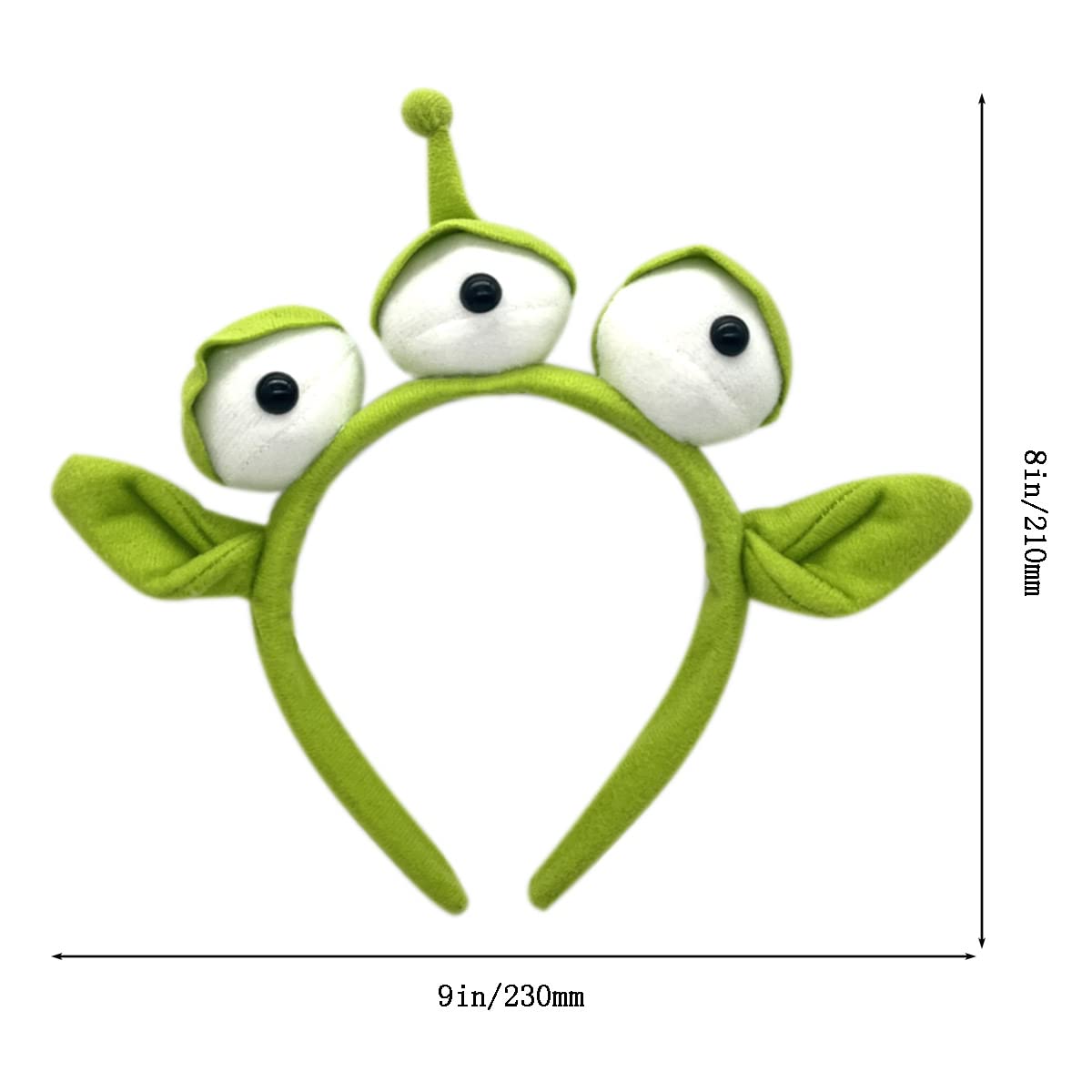 CHAOYUN 1PCS Green Toy Story Alien Headband Stretchy Plushy Three-eyed