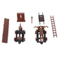 PXRJE Medieval Castle Knights Action Figure Toy Army Playset with Assemble Castle, Catapult and Horse-Drawn Carriage Great for Girls and Boys(A1)