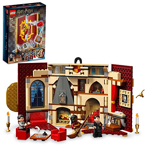 Lego Harry Potter Gryffindor House Banner Set 76409 With LEGO Building Elements, Hogwarts Castle Common Room Toy or Wall Display, Fold Up Travel Toy,