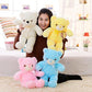 elfishgo Creative Light Up LED Inductive Teddy Bear Stuffed Animals Plush Toy Colorful Glowing Teddy Bear, 20- Inch(Blue)