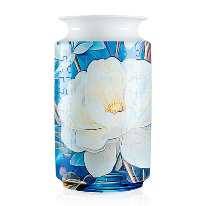 3D Puzzle Vase, Orchid Building Blocks, Plastic Puzzle Pieces Flower Vase for Flower Arrangements and Home Decoration