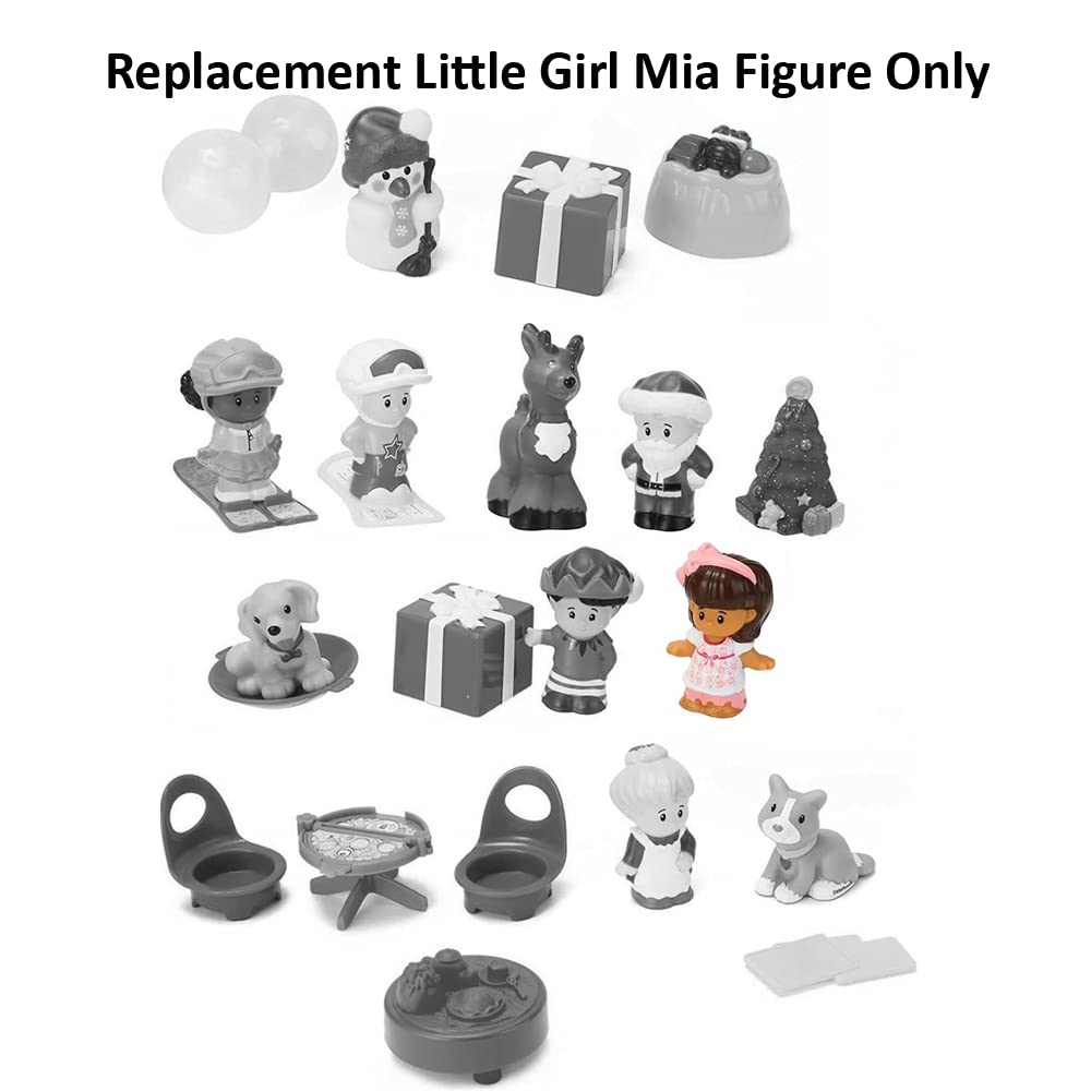 Replacement Part for Fisher-Price Little People Advent Calendar Playset - DGF96 or GLK12 ~ Replacement Little Girl Mia Figure ~ Works With Other