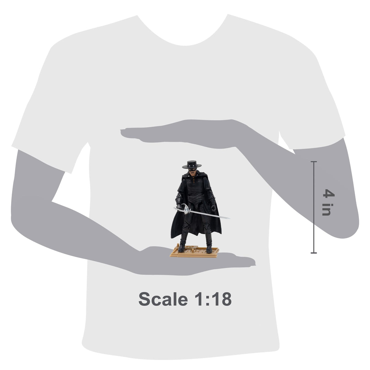 Boss Fight Studio Hero H.A.C.K.S. Zorro, Wave 1 Action Figure - Highly Articulated Figurine with Accessories Including Bullwhip, Rapier, Hat, Cape